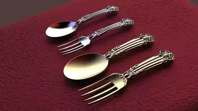 Fork and Spoon Thai Pattern