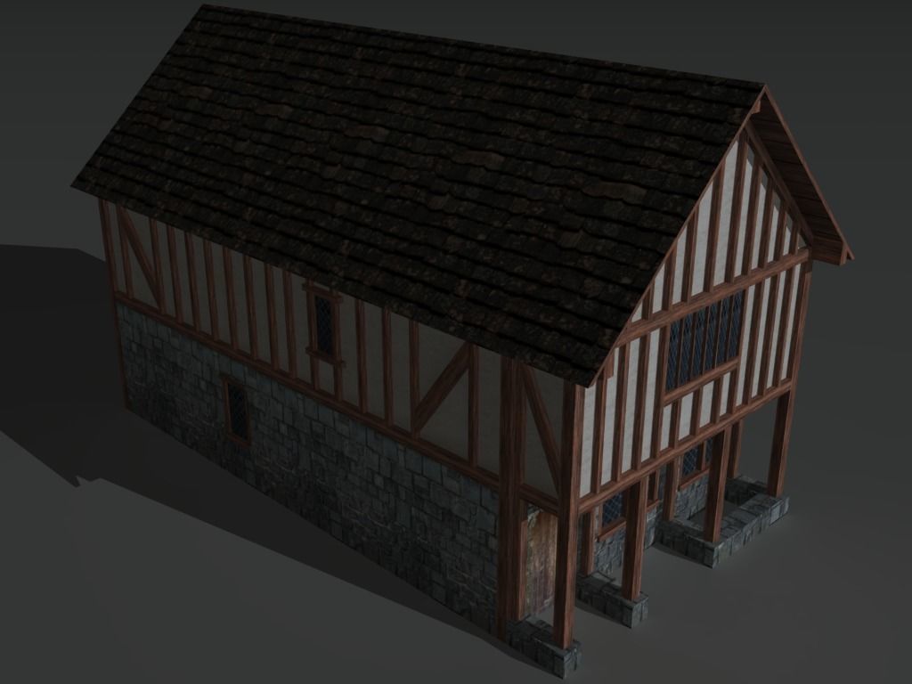 Medieval Building 02 Low-poly 3D model_8