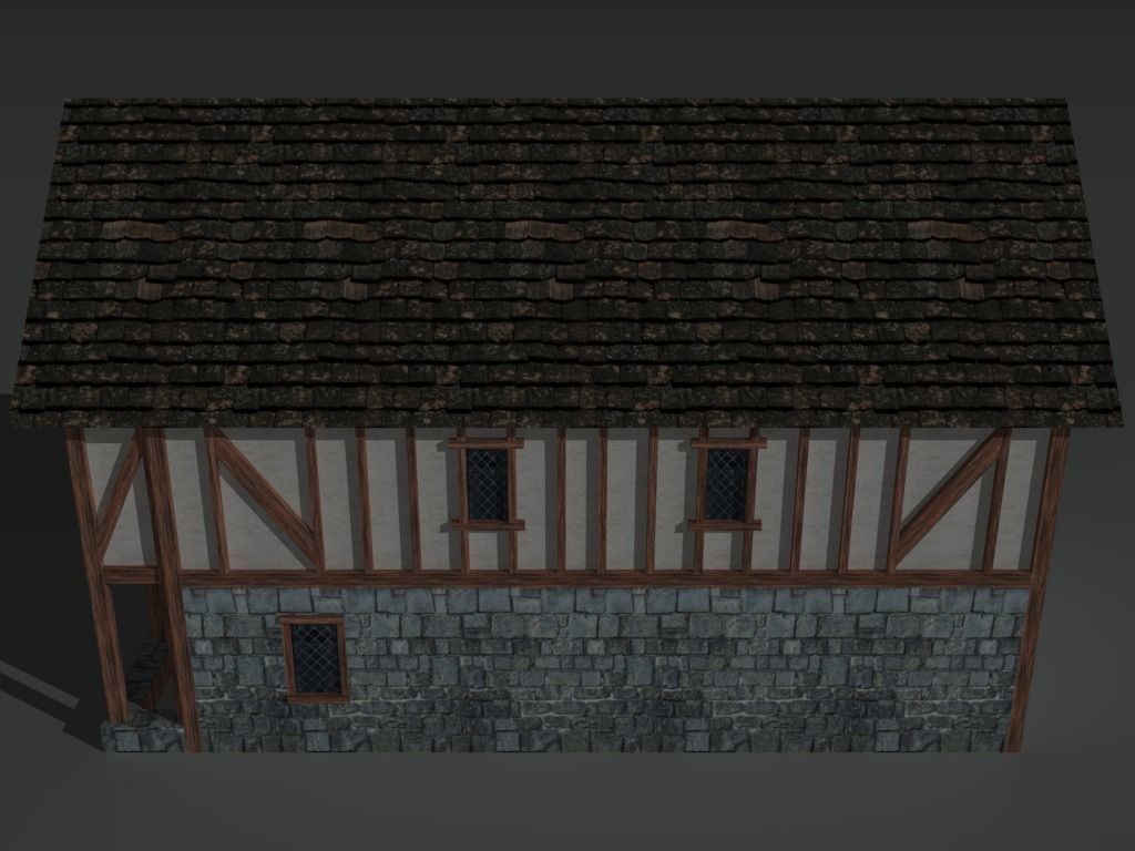 Medieval Building 02 Low-poly 3D model_3