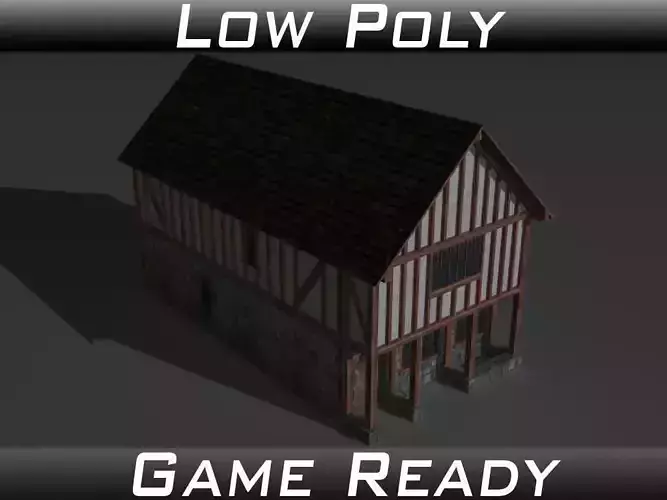 Medieval Building 02 Low-poly 3D model
