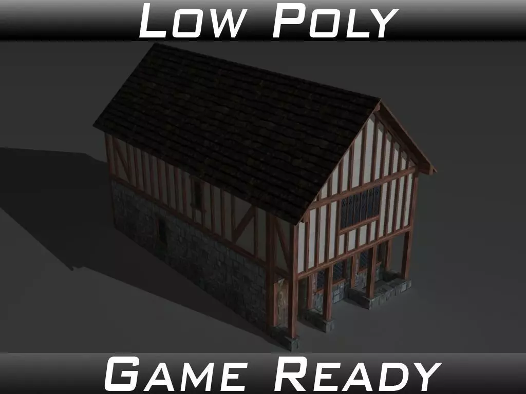 Medieval Building 02 Low-poly 3D model_0