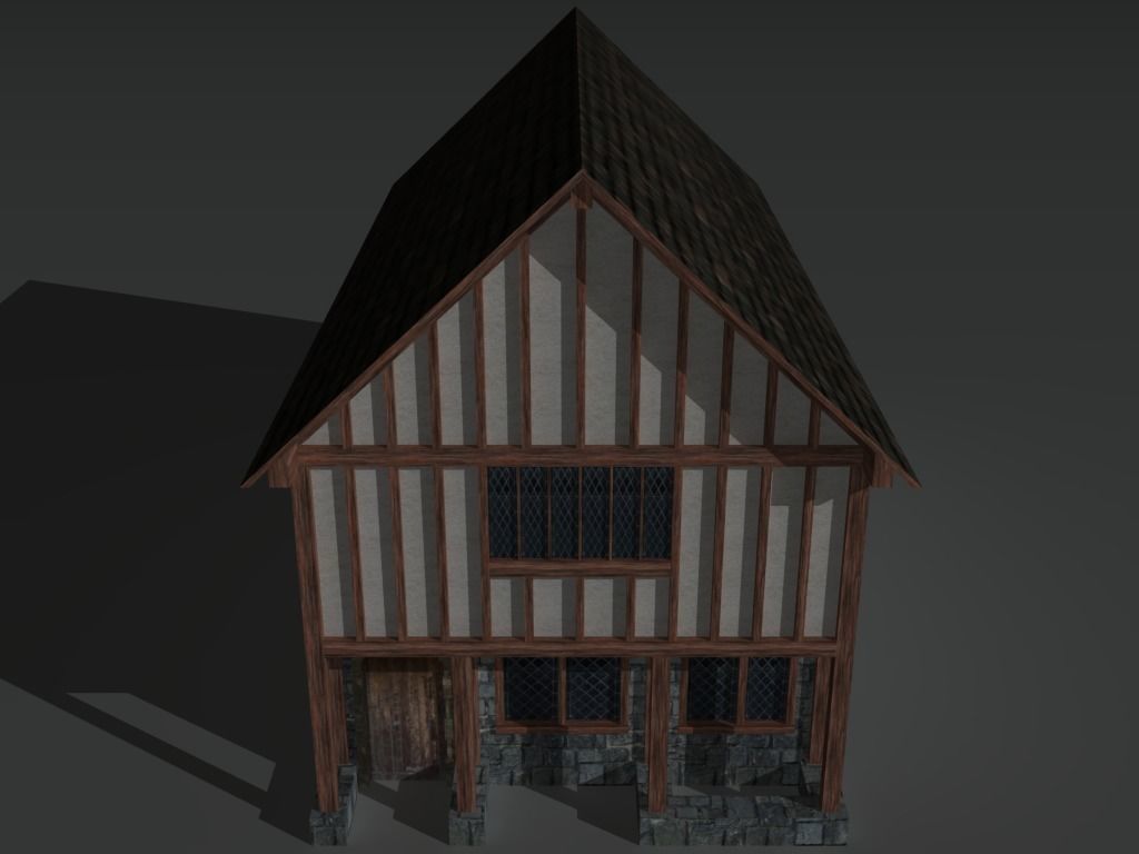 Medieval Building 02 Low-poly 3D model_1