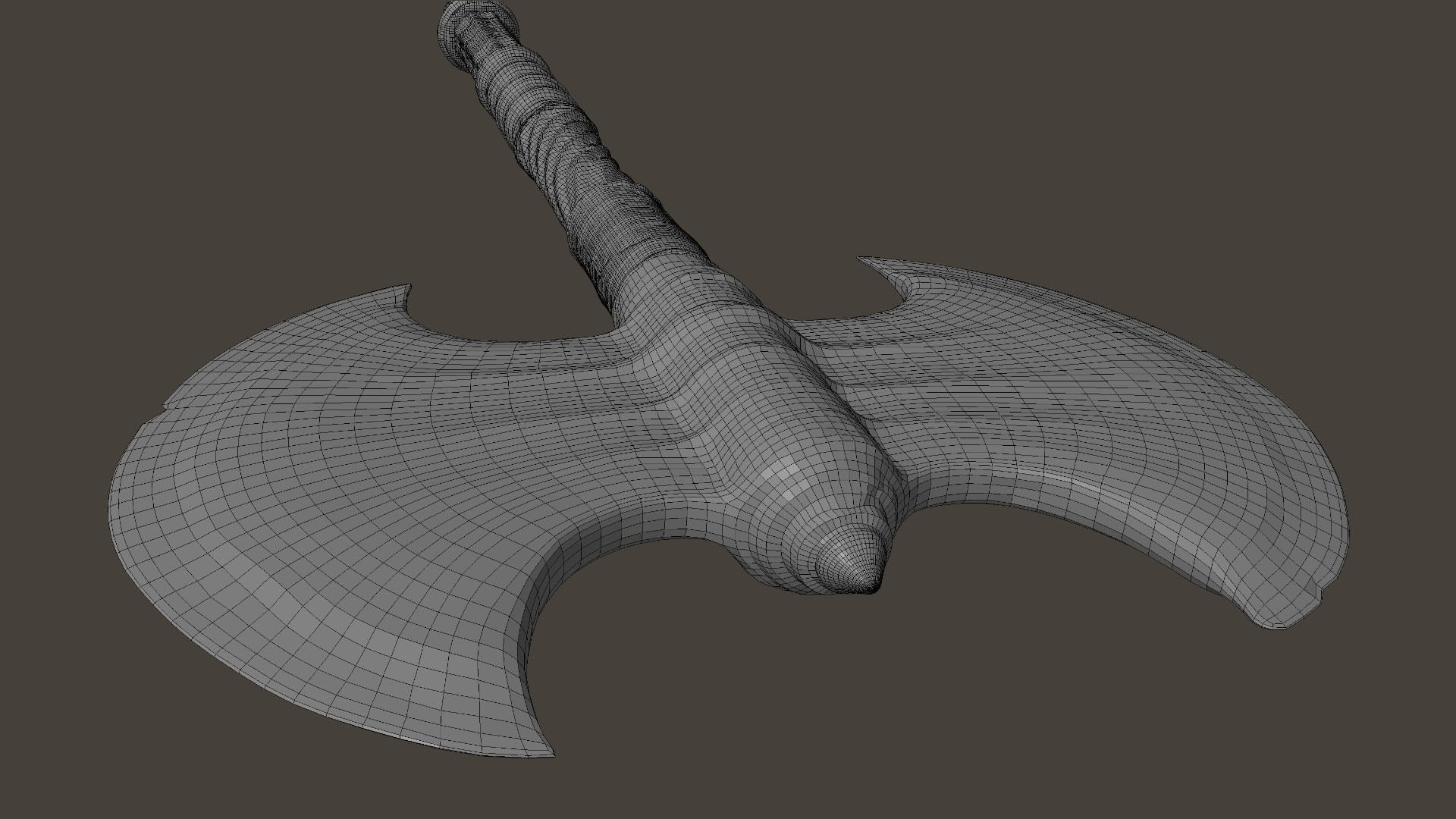 Battle Axe 3D model_8