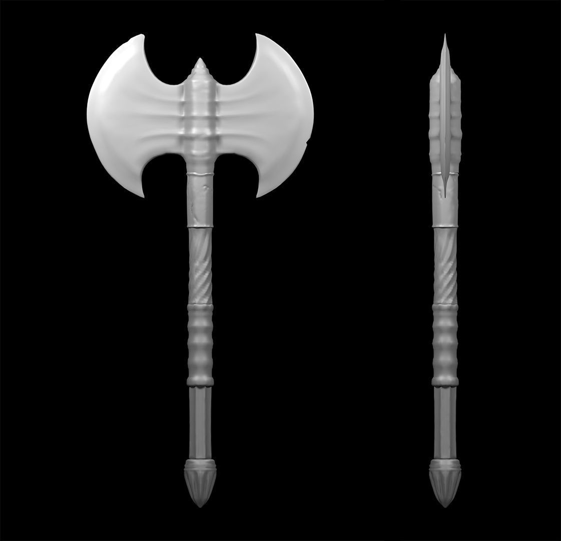Battle Axe 3D model_5