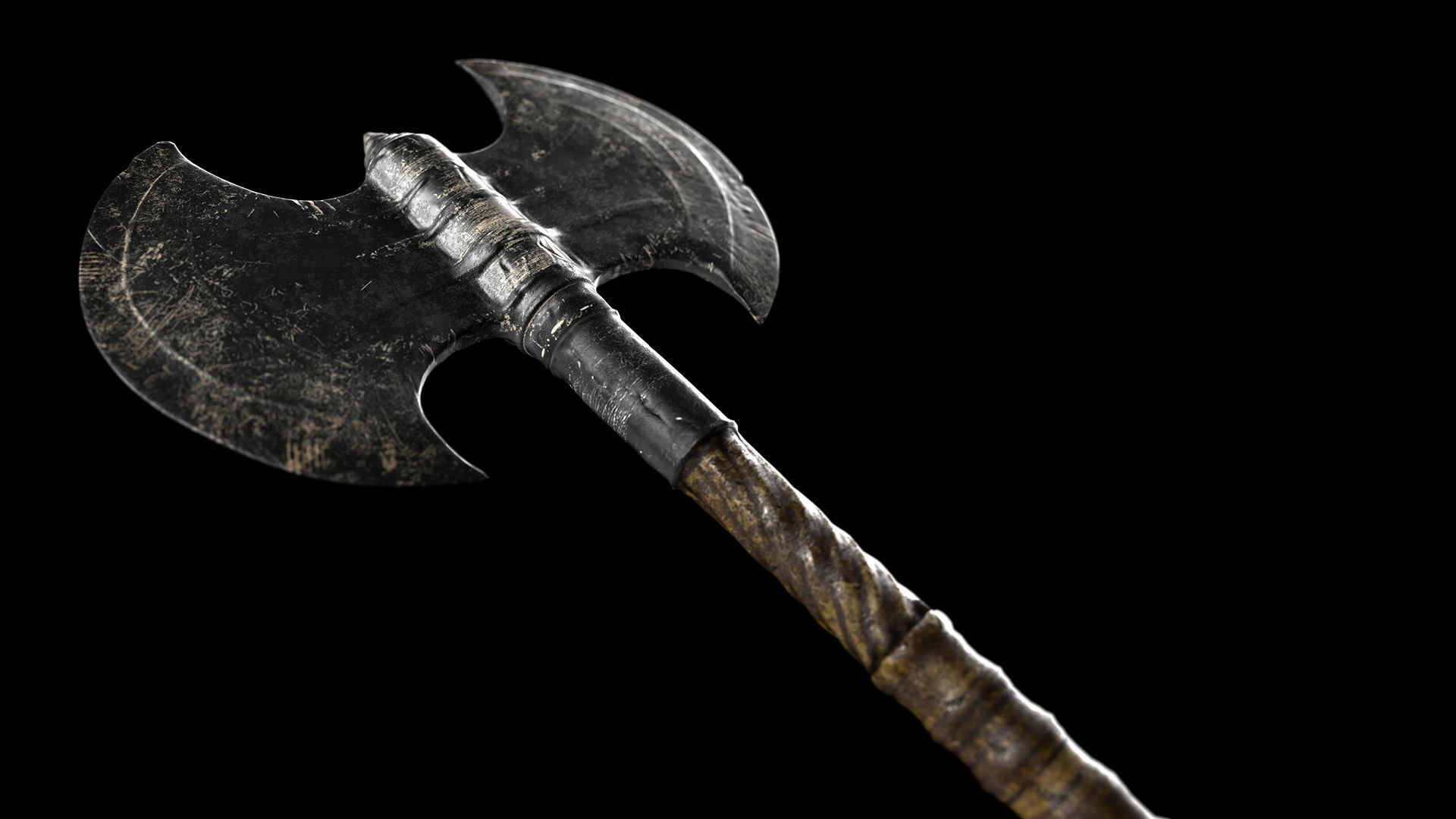 Battle Axe 3D model_3