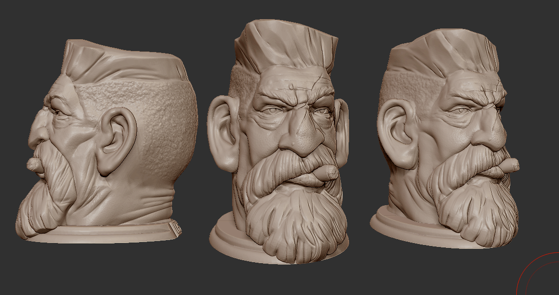 Zombie Hunter head - 3d print ready head Free 3D print model_1