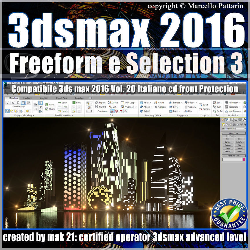 020 3ds max 2016 Freeform e Selection vol 20 cd front