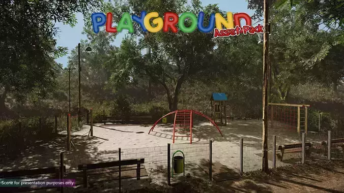 Low-Poly Playground Pack Low-poly 3D model