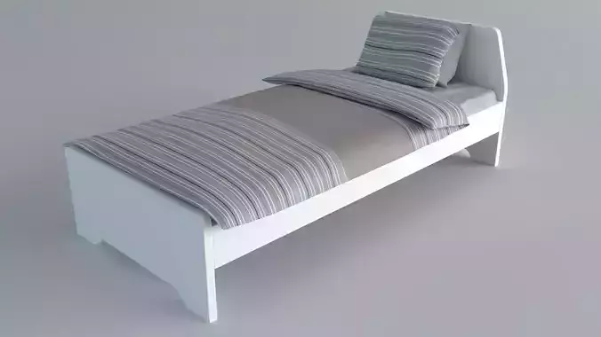 singleBedAskvoll bed with stripes