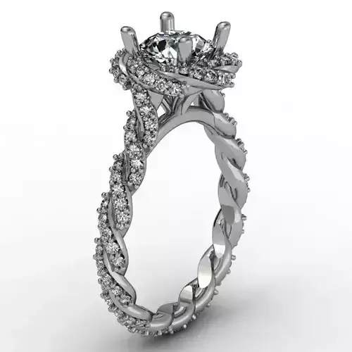 Twisted engagement ring