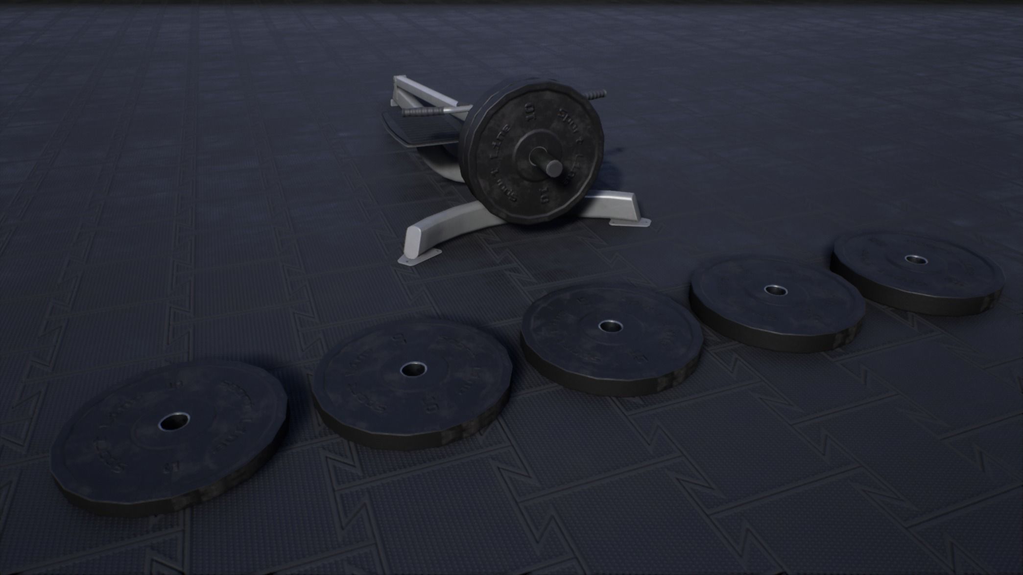 Tbar Row Low-poly 3D model_5