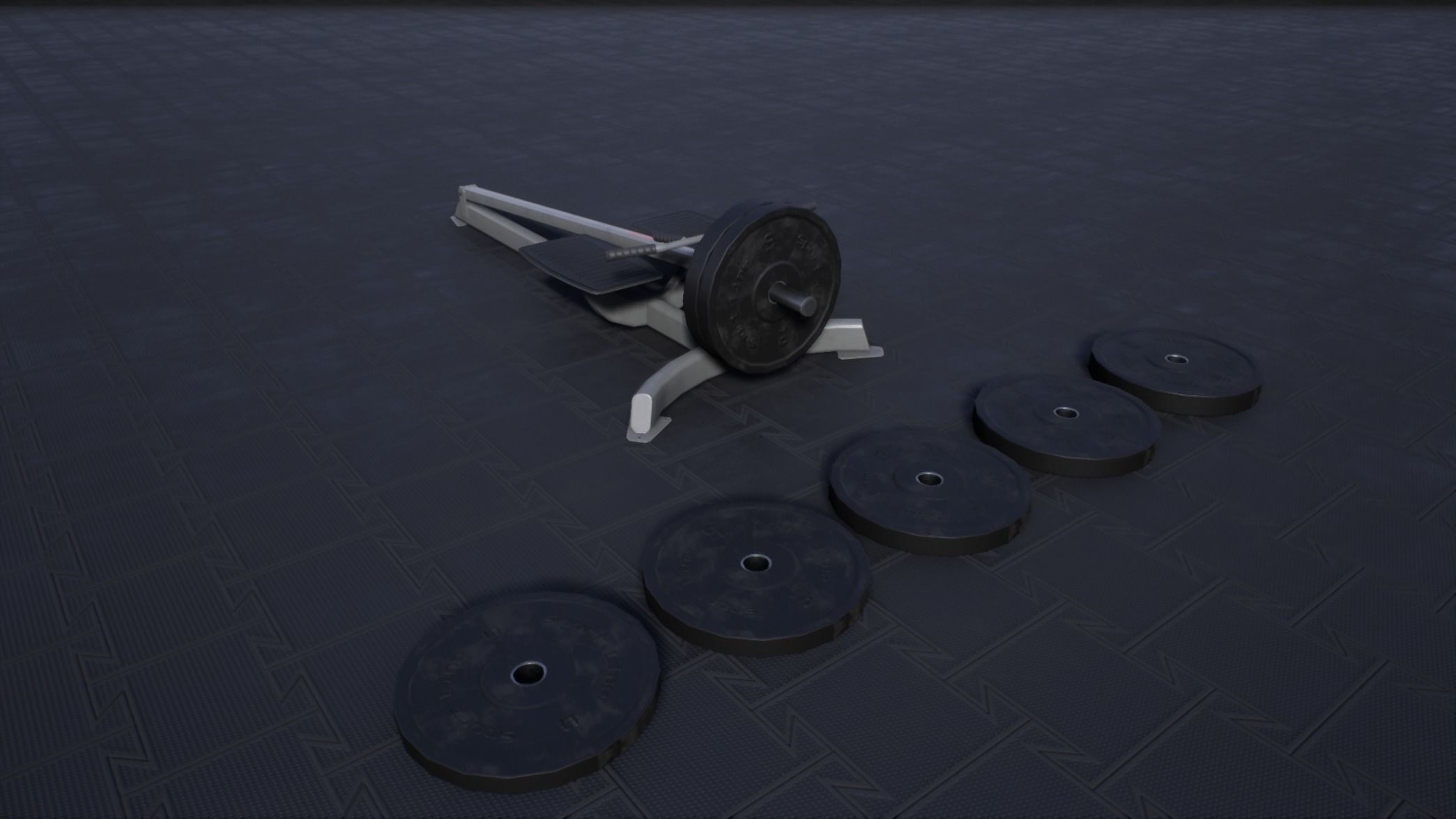 Tbar Row Low-poly 3D model_1