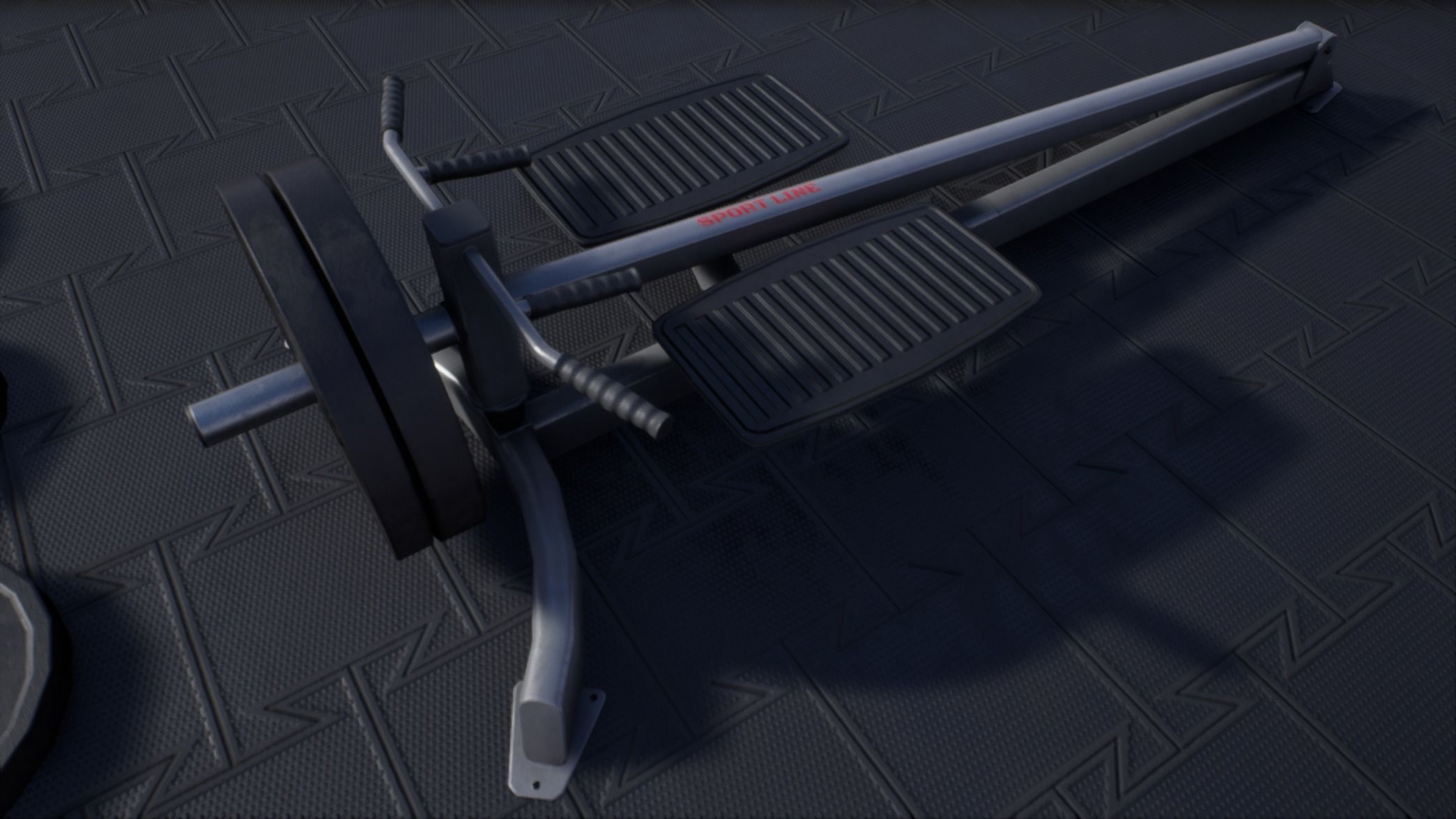 Tbar Row Low-poly 3D model_2