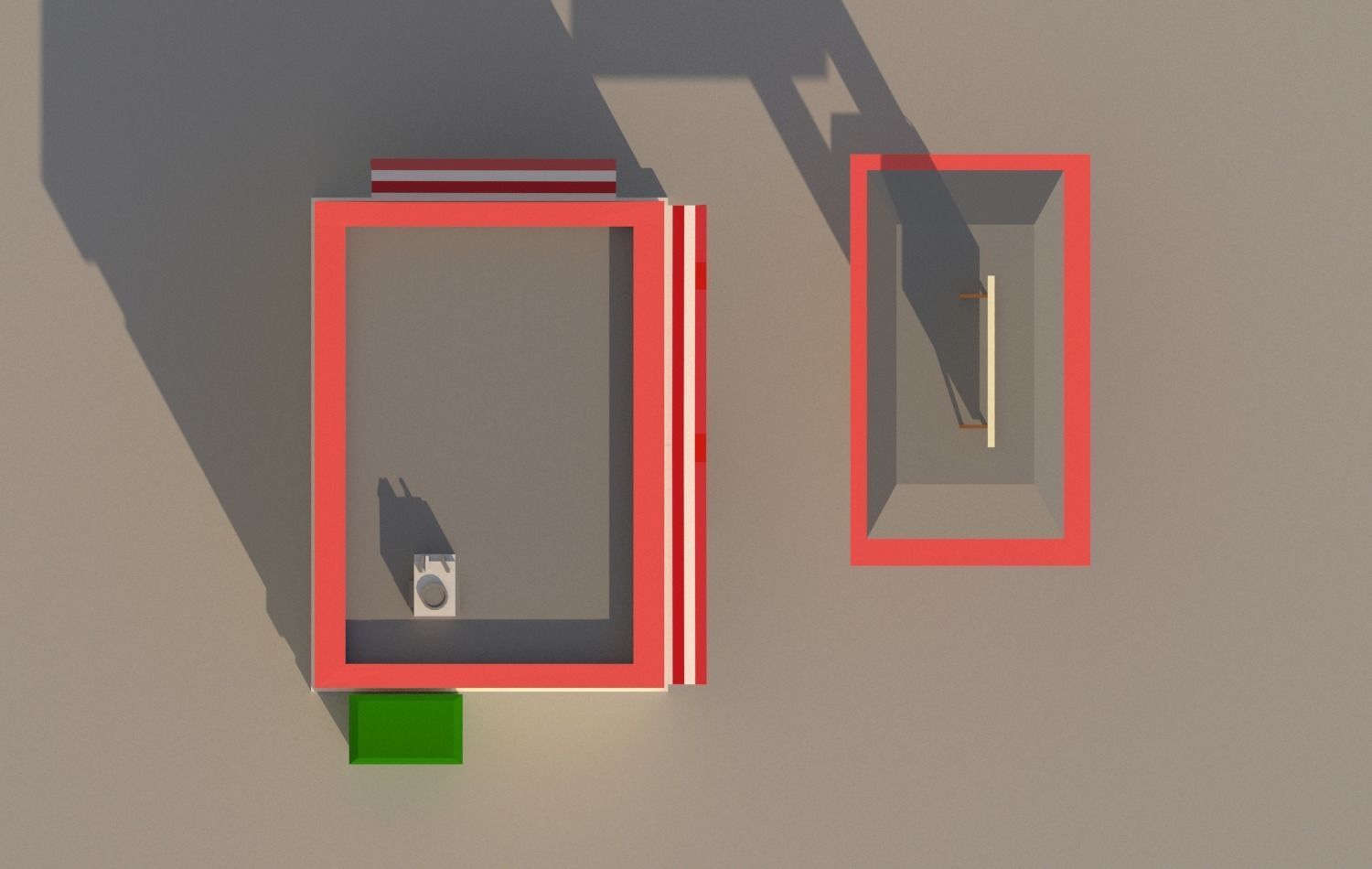 Gas station Low-poly 3D model_4