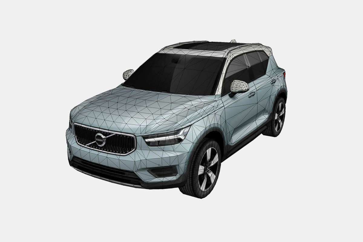 Volvo XC40 2018 Low-poly 3D model_16