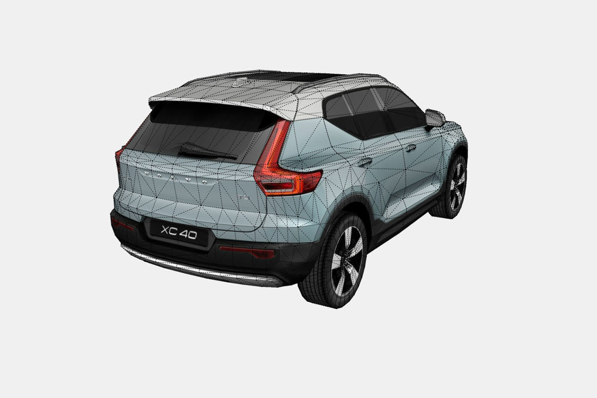 Volvo XC40 2018 Low-poly 3D model_17