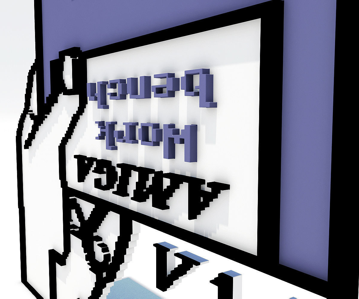 Amiga Insert Disk Low-poly 3D model_4