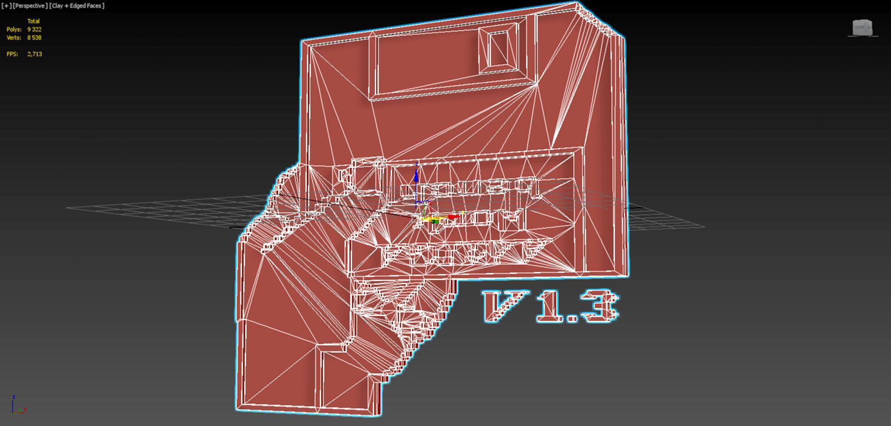 Amiga Insert Disk Low-poly 3D model_9
