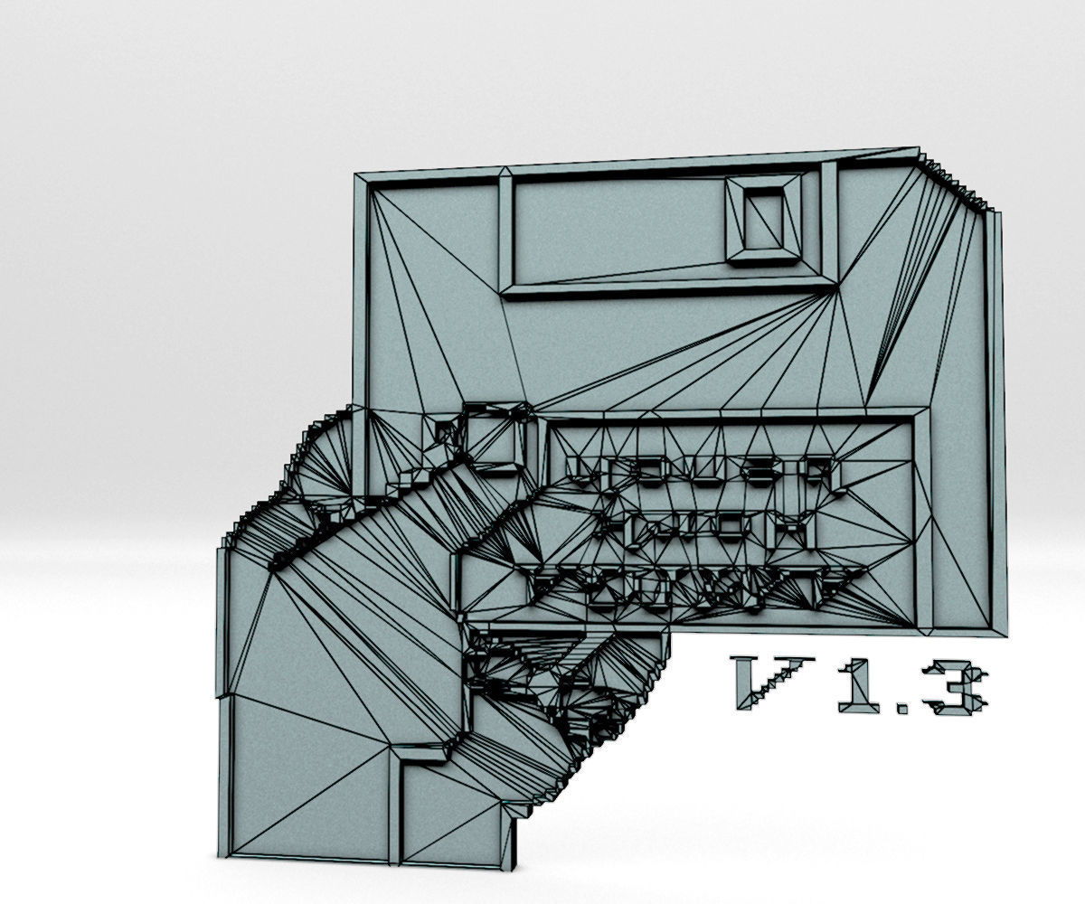 Amiga Insert Disk Low-poly 3D model_5