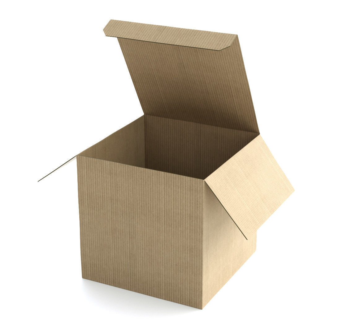 Cardboard Box 195x195cm - Rigged and Animated 3D model_5
