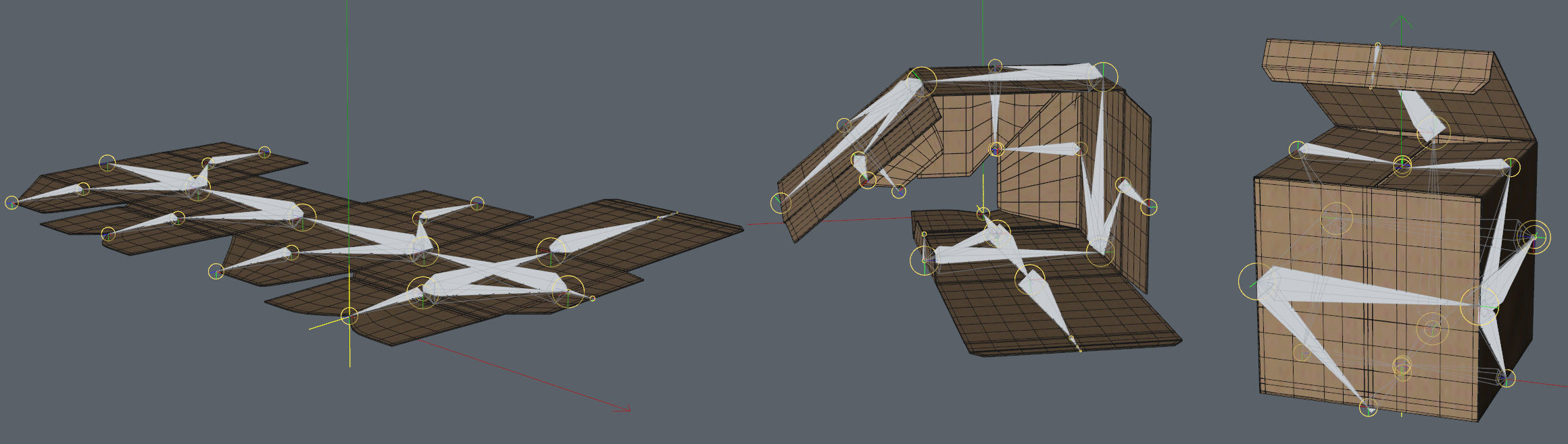 Cardboard Box 195x195cm - Rigged and Animated 3D model_9