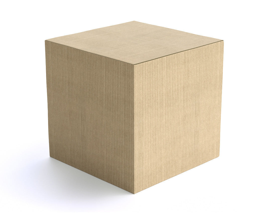 Cardboard Box 195x195cm - Rigged and Animated 3D model_4