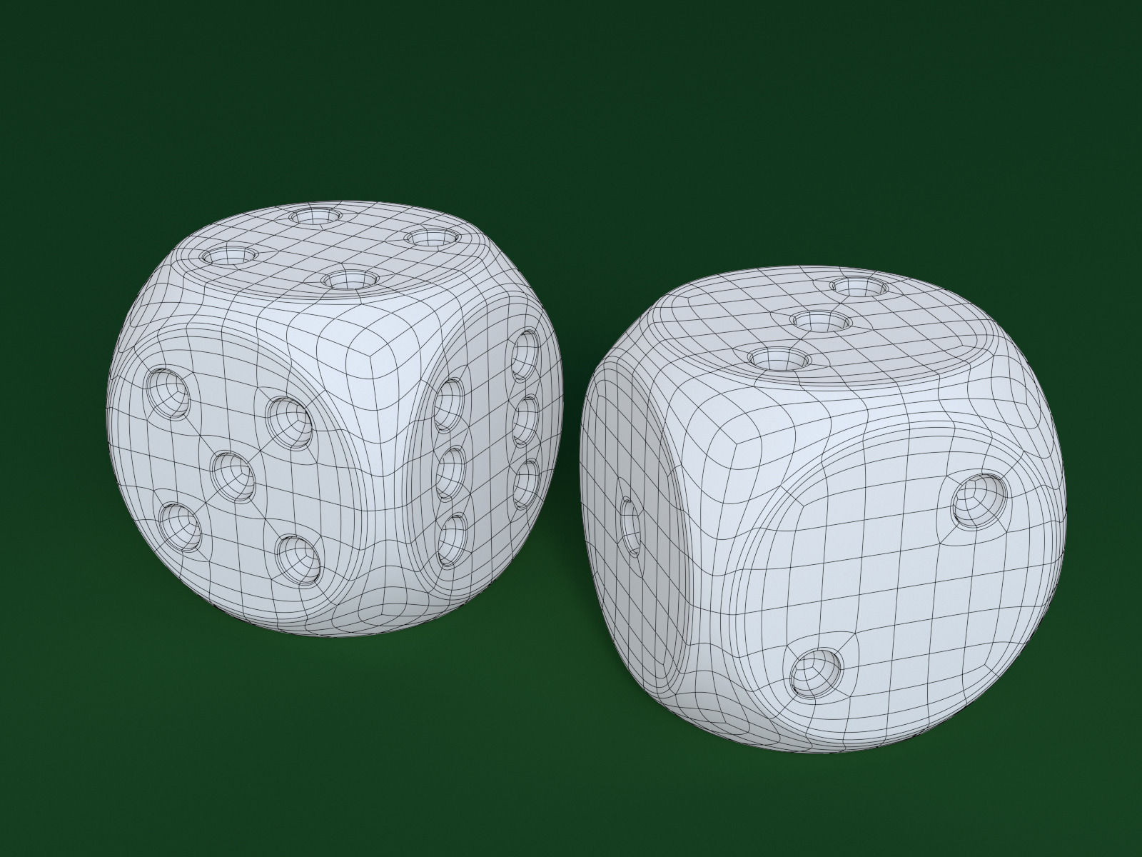 Playing Dice with Rounded Corners Free 3D model_1