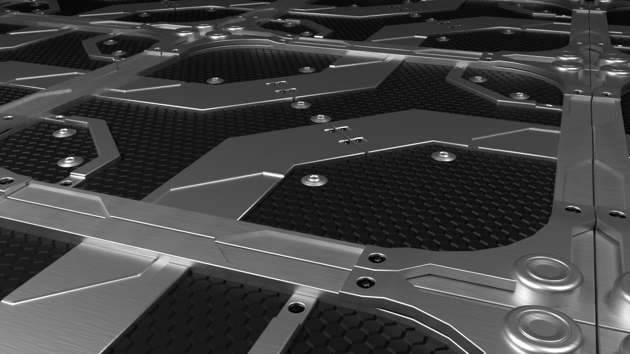 Sci-Fi Bottom Floor Panel 3D model_1