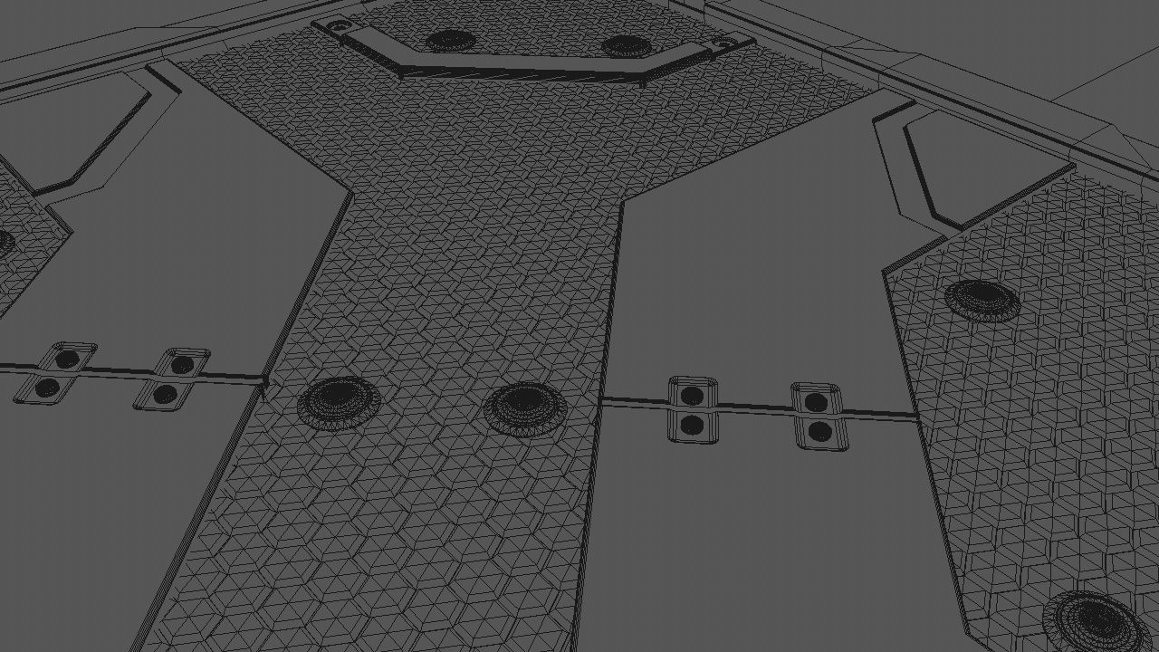 Sci-Fi Bottom Floor Panel 3D model_6