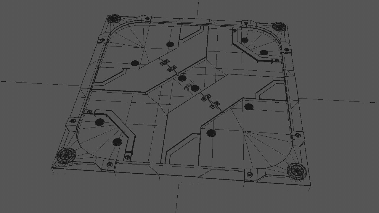 Sci-Fi Bottom Floor Panel 3D model_3