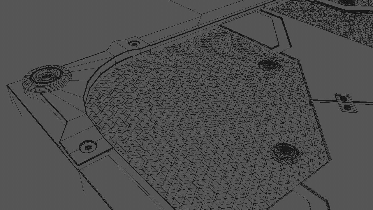 Sci-Fi Bottom Floor Panel 3D model_5