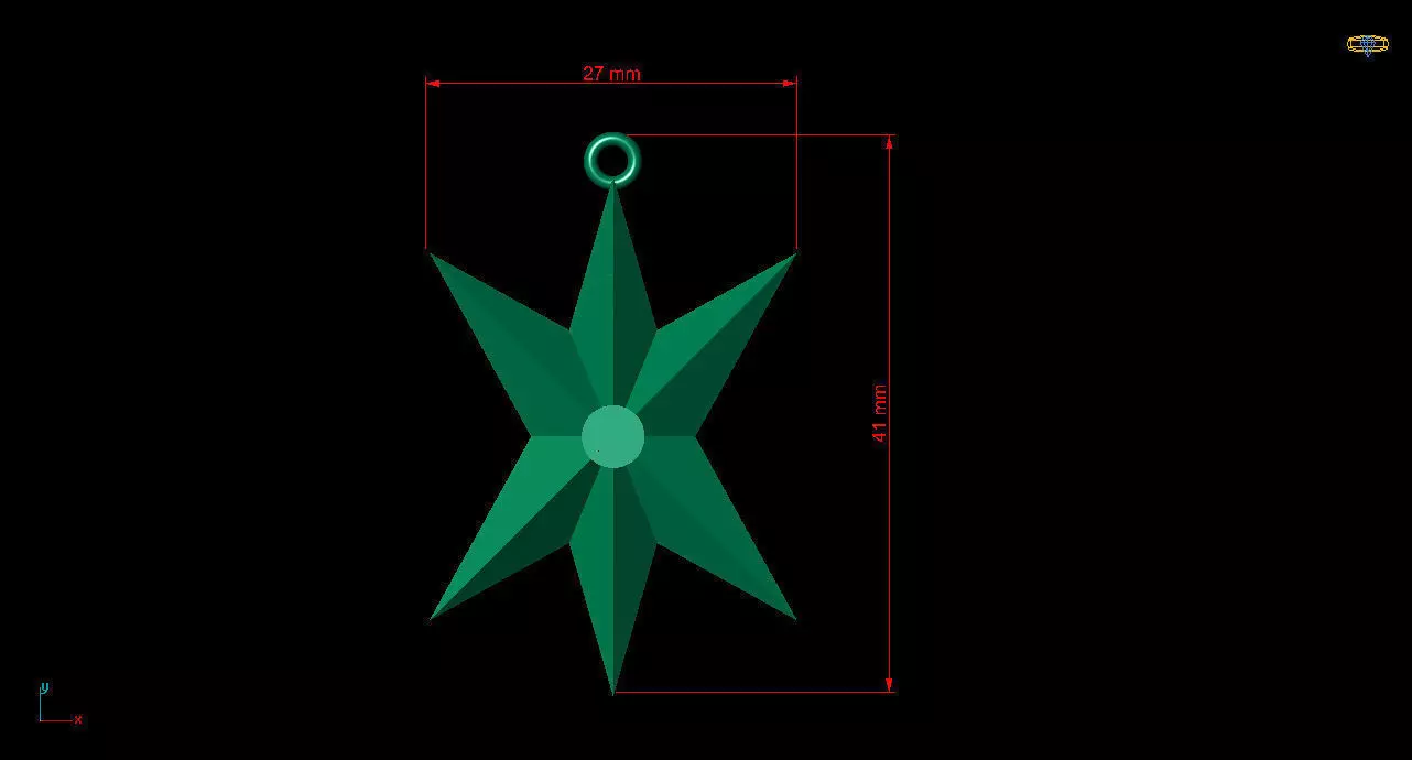 Two side geometric pendant Free 3D print model