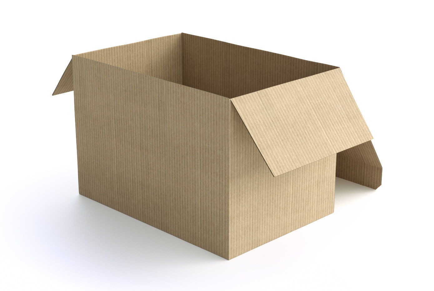 Cardboard Box 195x285cm - Rigged and Animated 3D model_2
