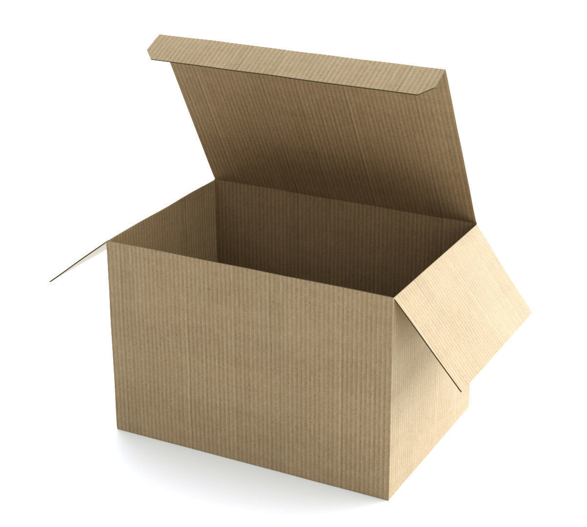 Cardboard Box 195x285cm - Rigged and Animated 3D model_5