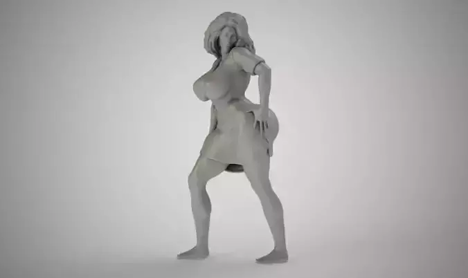 Lustful woman in dress