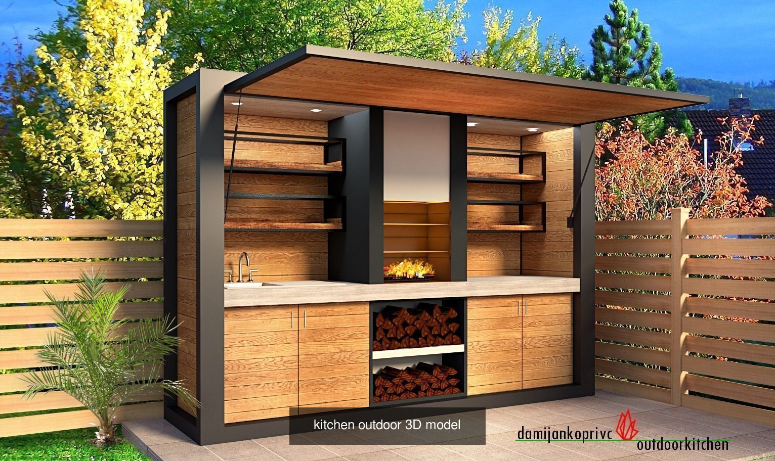 outdoor kitchen pack 4 3D Model Collection_3