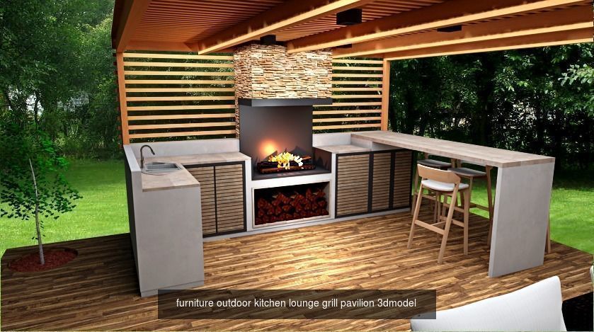 outdoor kitchen pack 4 3D Model Collection_4