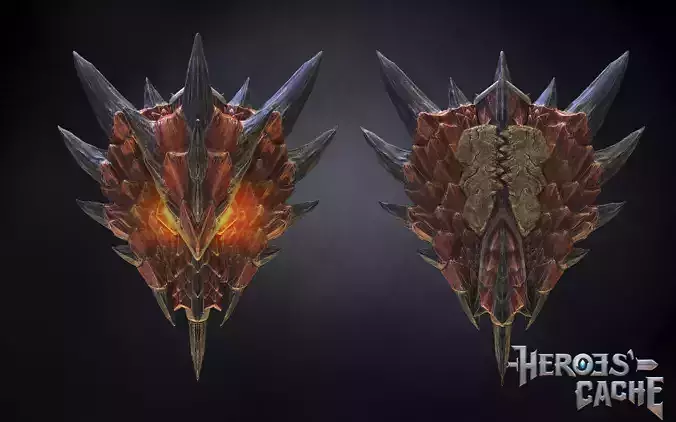 Monster Hunter World - Halberion Blade - Shield Part 3D print model