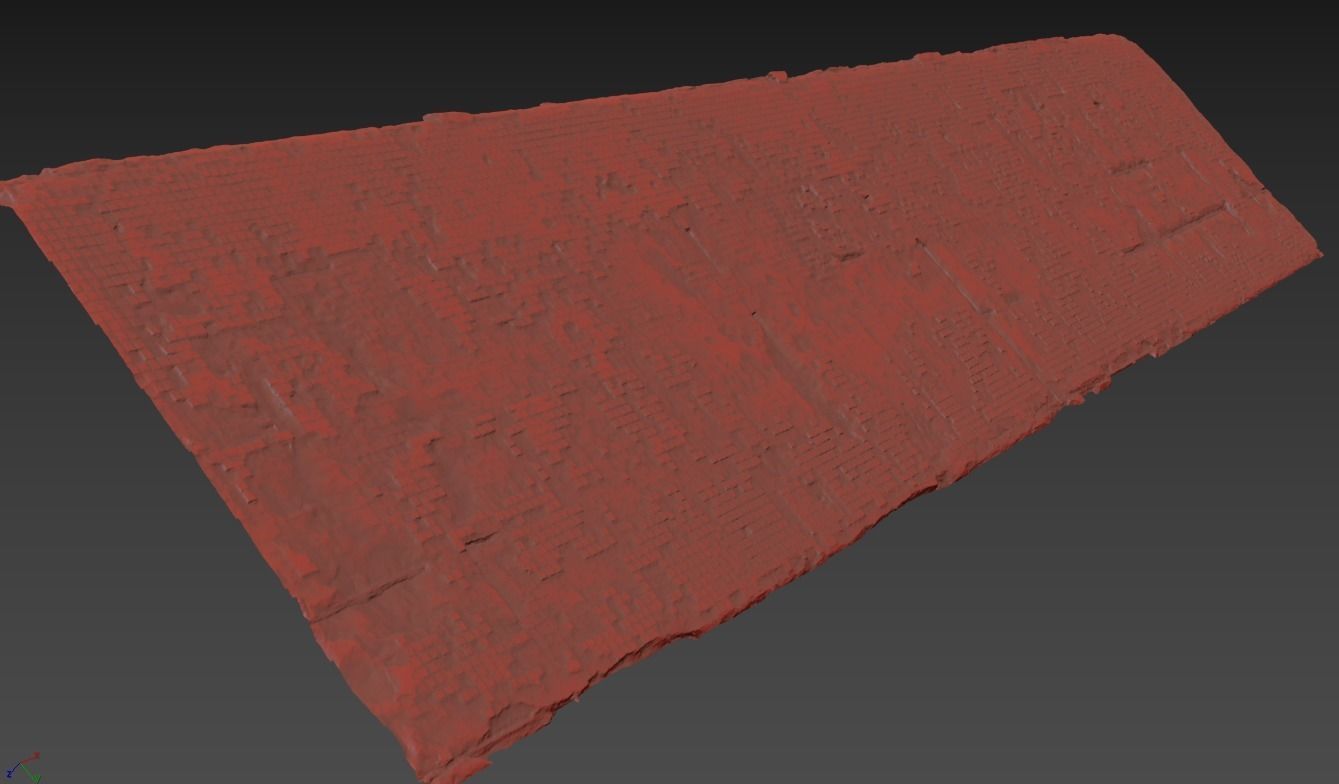 Ultra realistic Damaged Wall Scan 3D model_6
