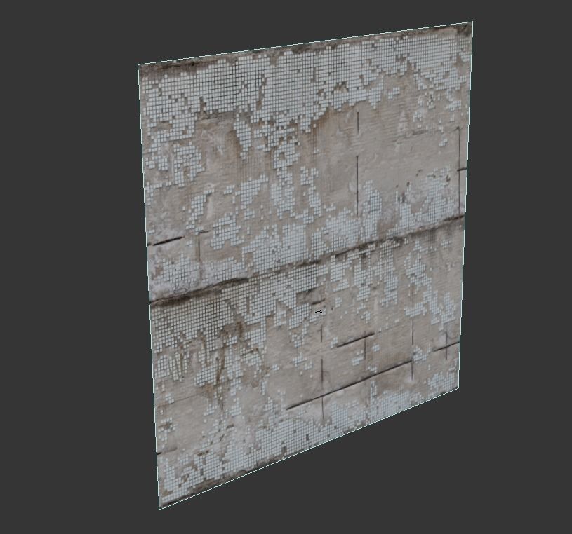 Ultra realistic Damaged Wall Scan 3D model_3