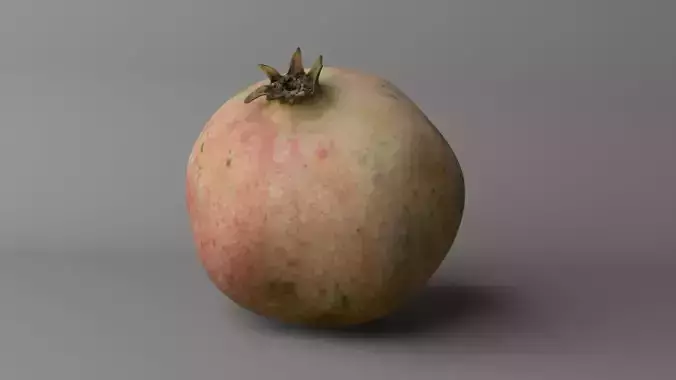 Pomegranate fruit Low-poly 3D model