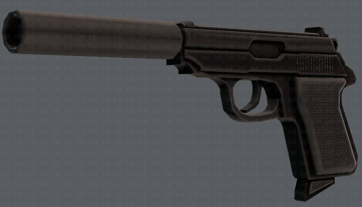 Gun 01 Low-poly 3D model_33