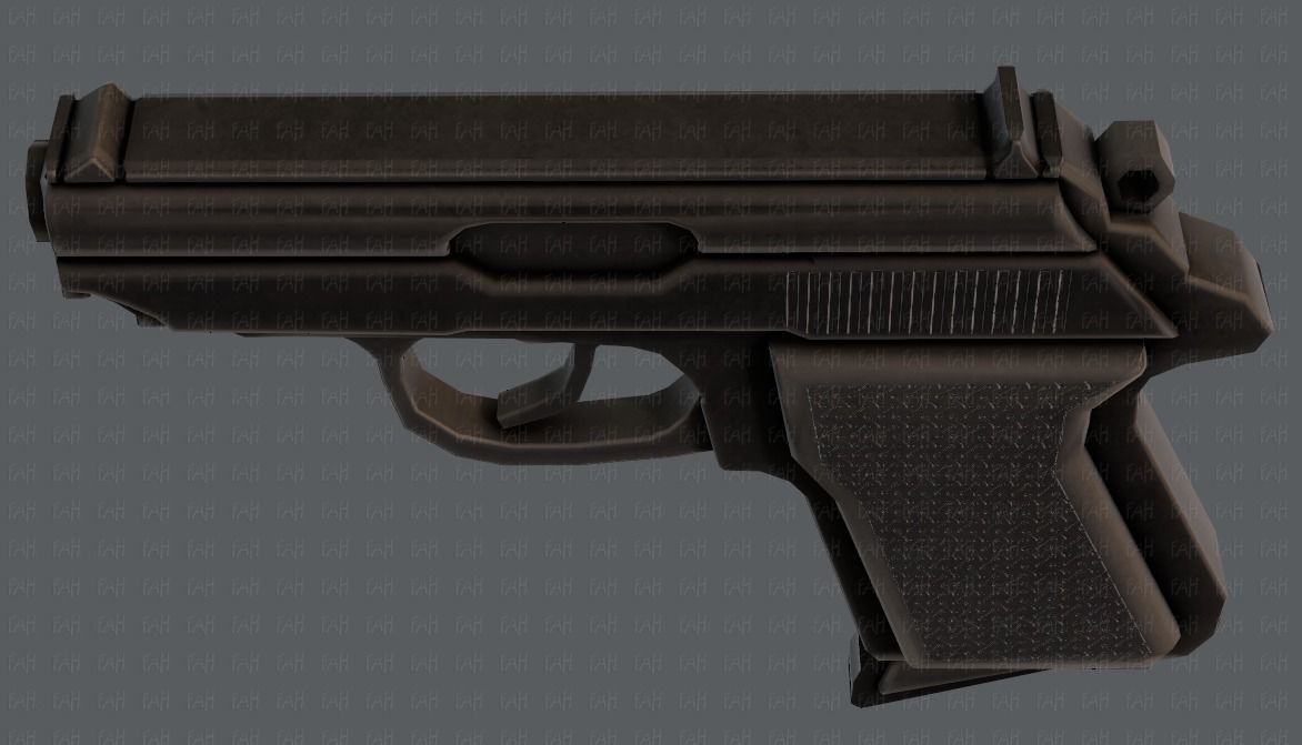 Gun 01 Low-poly 3D model_47