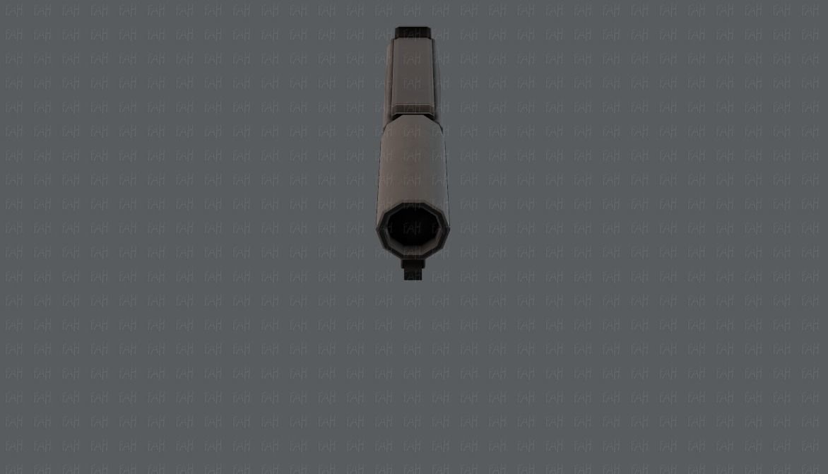 Gun 01 Low-poly 3D model_5