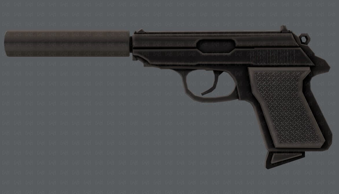 Gun 01 Low-poly 3D model_19