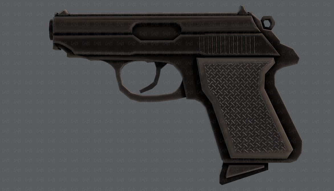 Gun 01 Low-poly 3D model_41