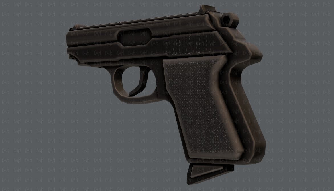 Gun 01 Low-poly 3D model_45
