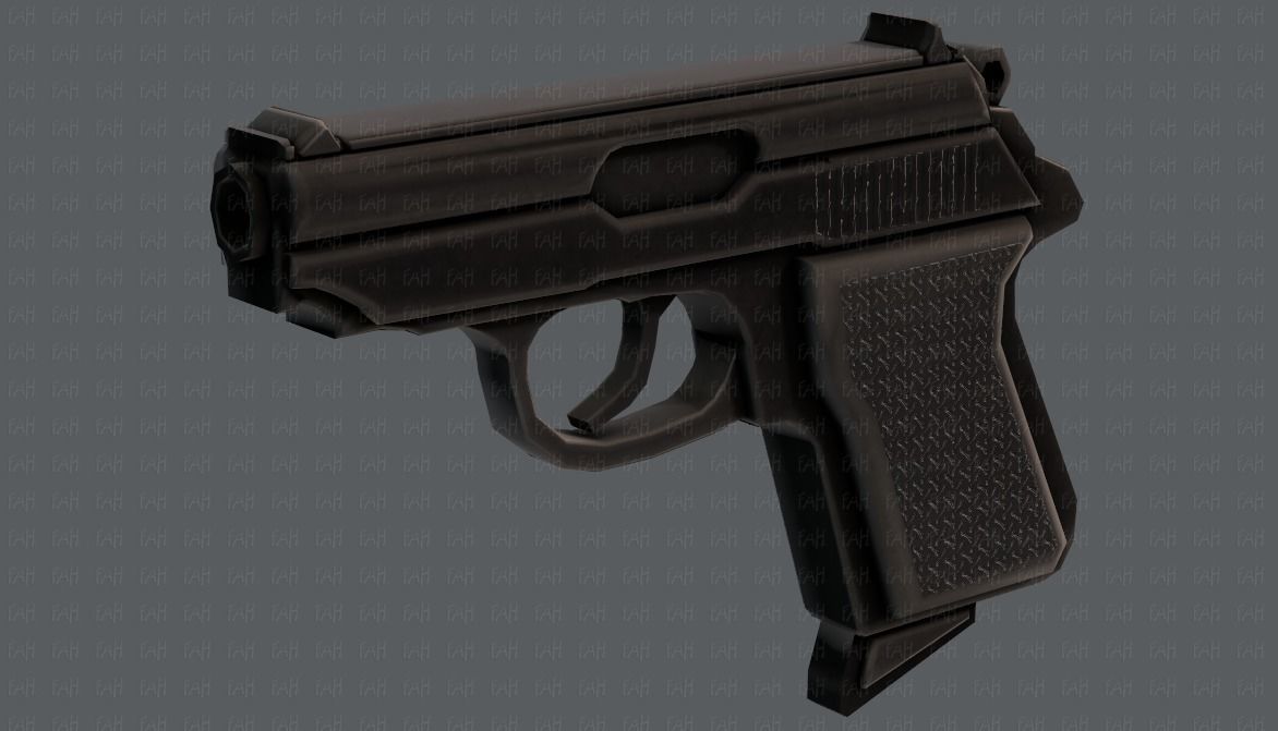 Gun 01 Low-poly 3D model_43
