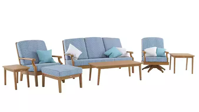 Chesapeake collection lounge chair with pillows