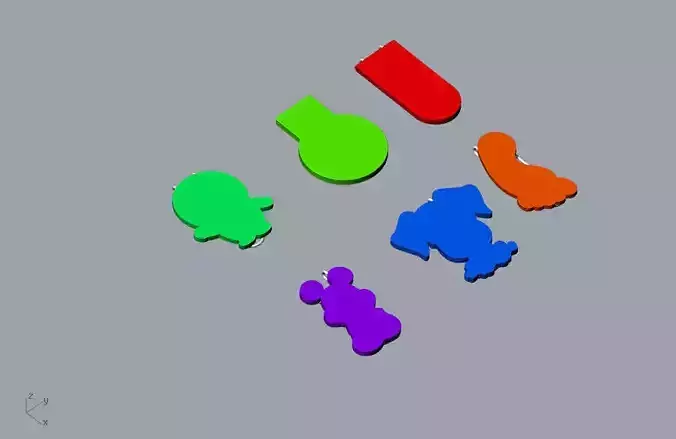 Memory fun paper clip collection 3D Model 